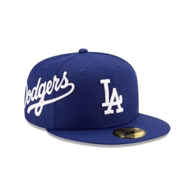 Sapca New Era Los Angeles Dodgers MLB Slant 59FIFTY Fitted - Albastri